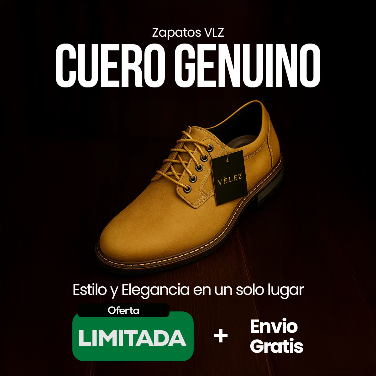 👞 ZAPATOS VLZ DE CUERO GENUINO PARA HOMBRE ✨