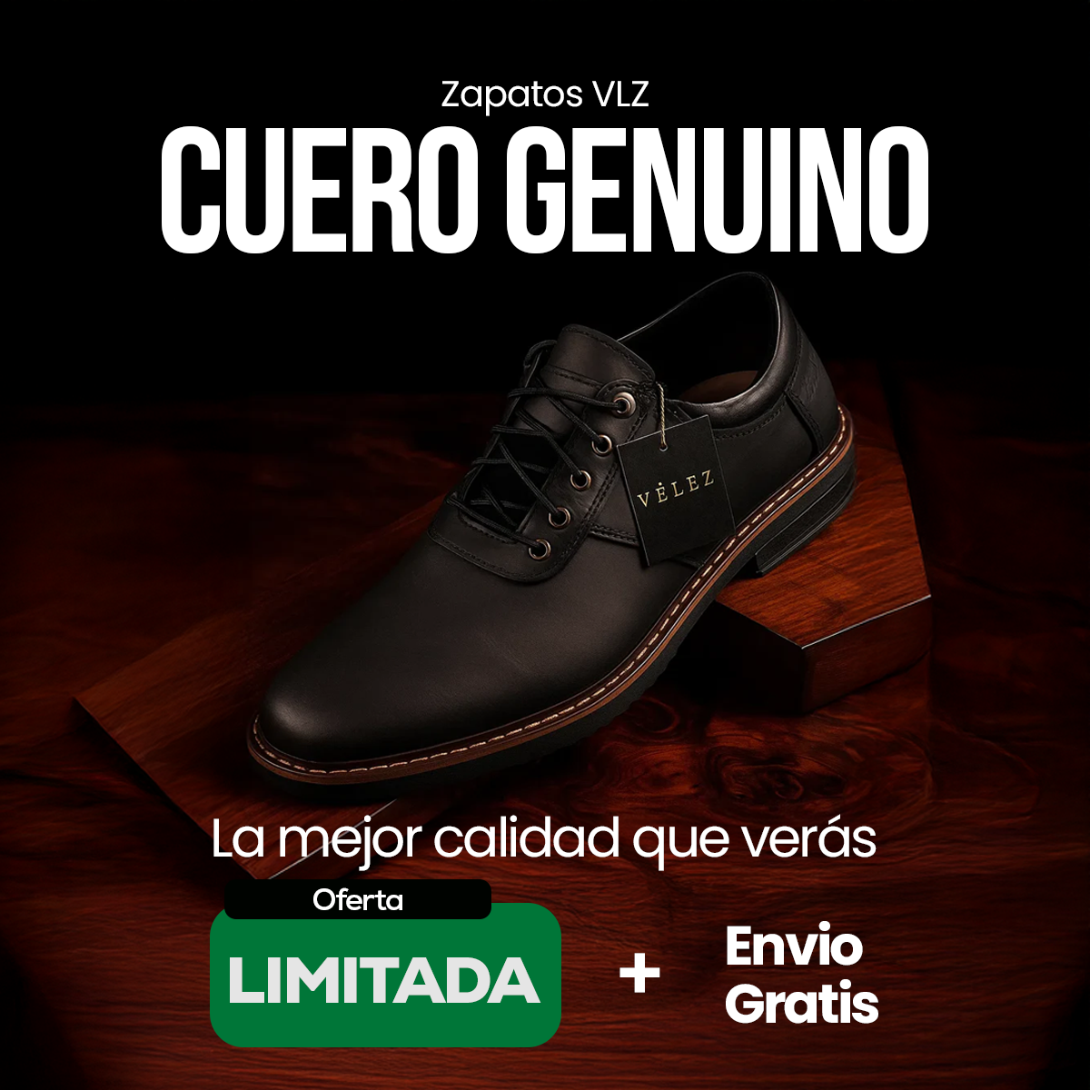 👞 ZAPATOS VLZ DE CUERO GENUINO PARA HOMBRE ✨