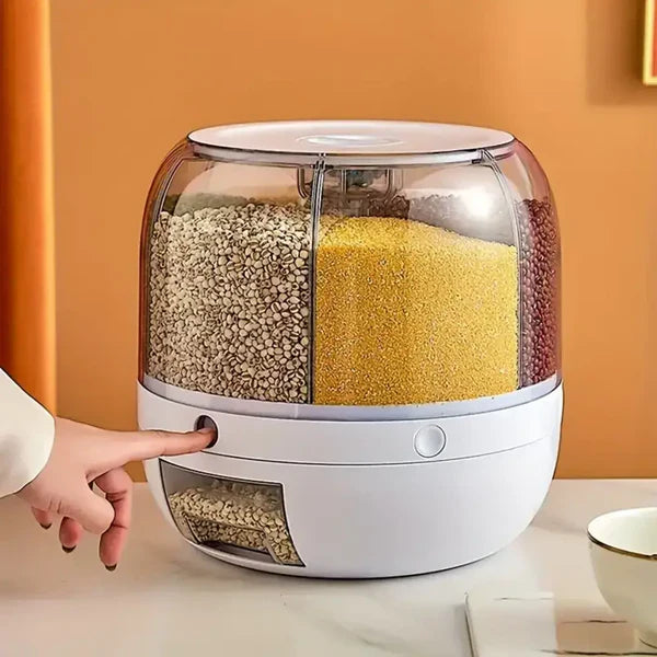 ¡Gira, elige y sirve! Con el dispensador Gira Alimentos 6 divisiones